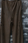 Mutedance 24 Autumn and Winter Loose Silk Cashmere Flower Dye Trousers MD-MD24FW52-CELADON MD24FW50